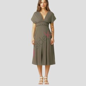 BCBGMaxAzria cottage core A line gray dress size small